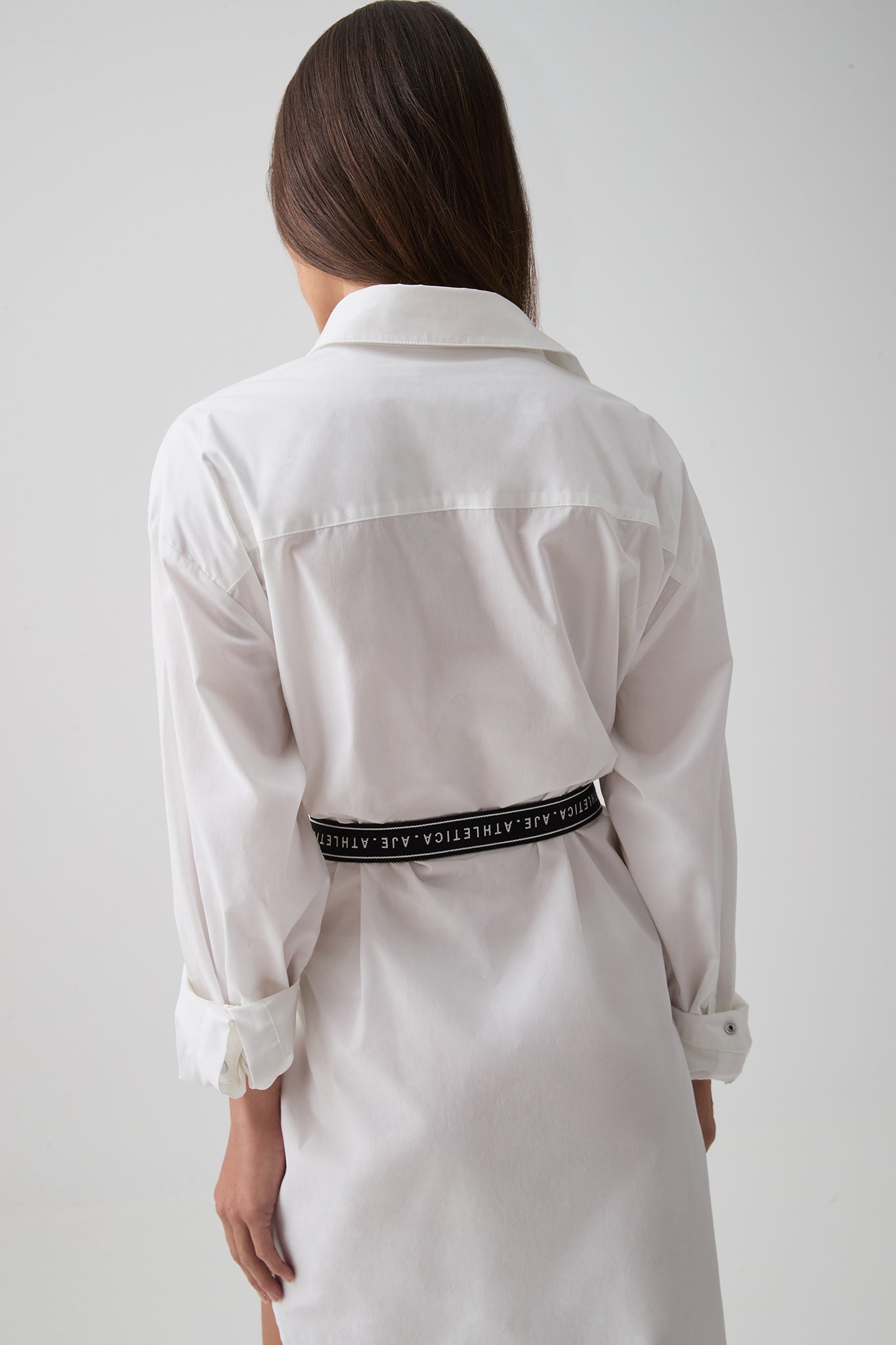 Belted Logo Shirt Dress 824