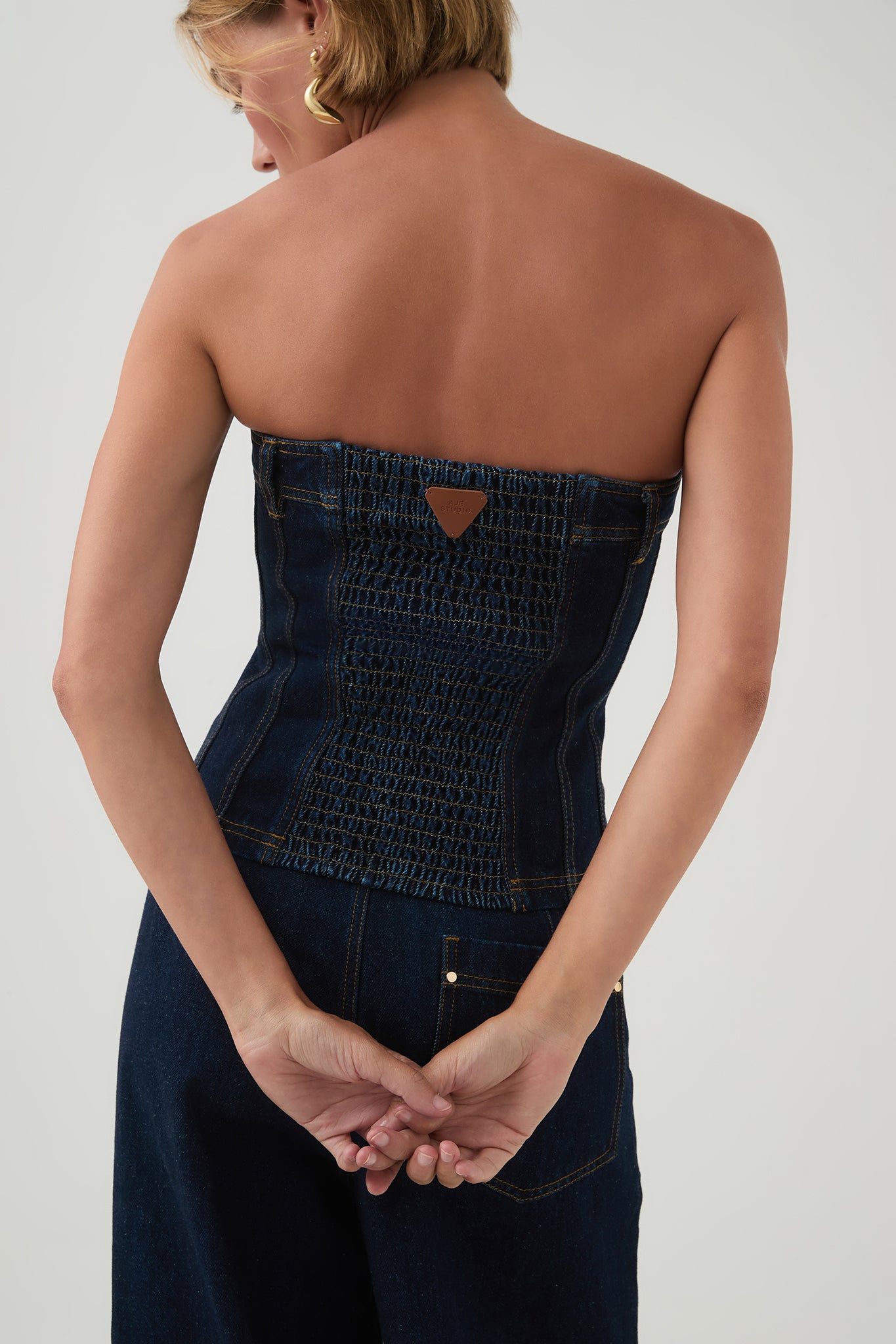 Junee Strapless Denim Bustier