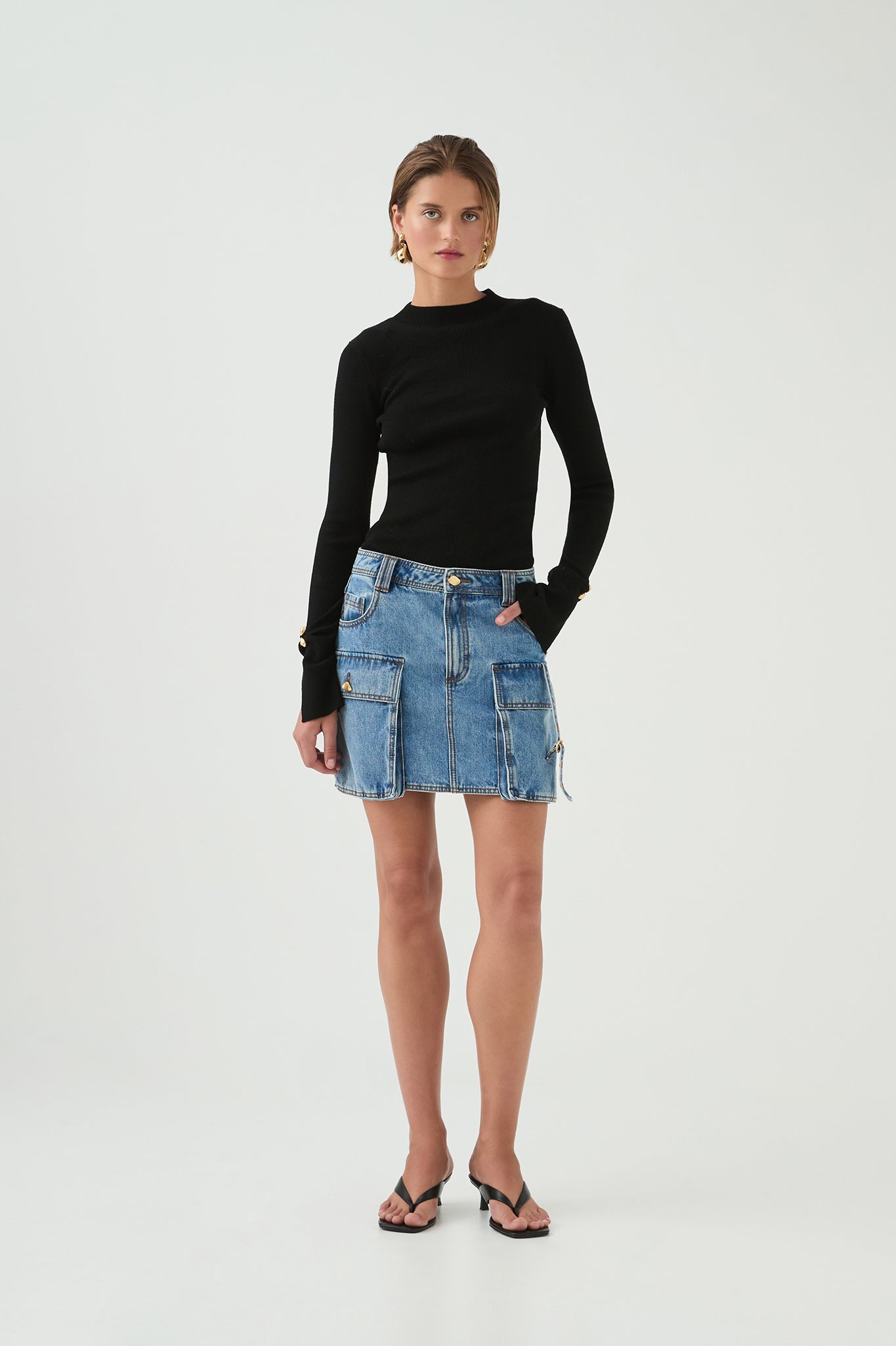 Juno Denim Micro Mini Skirt