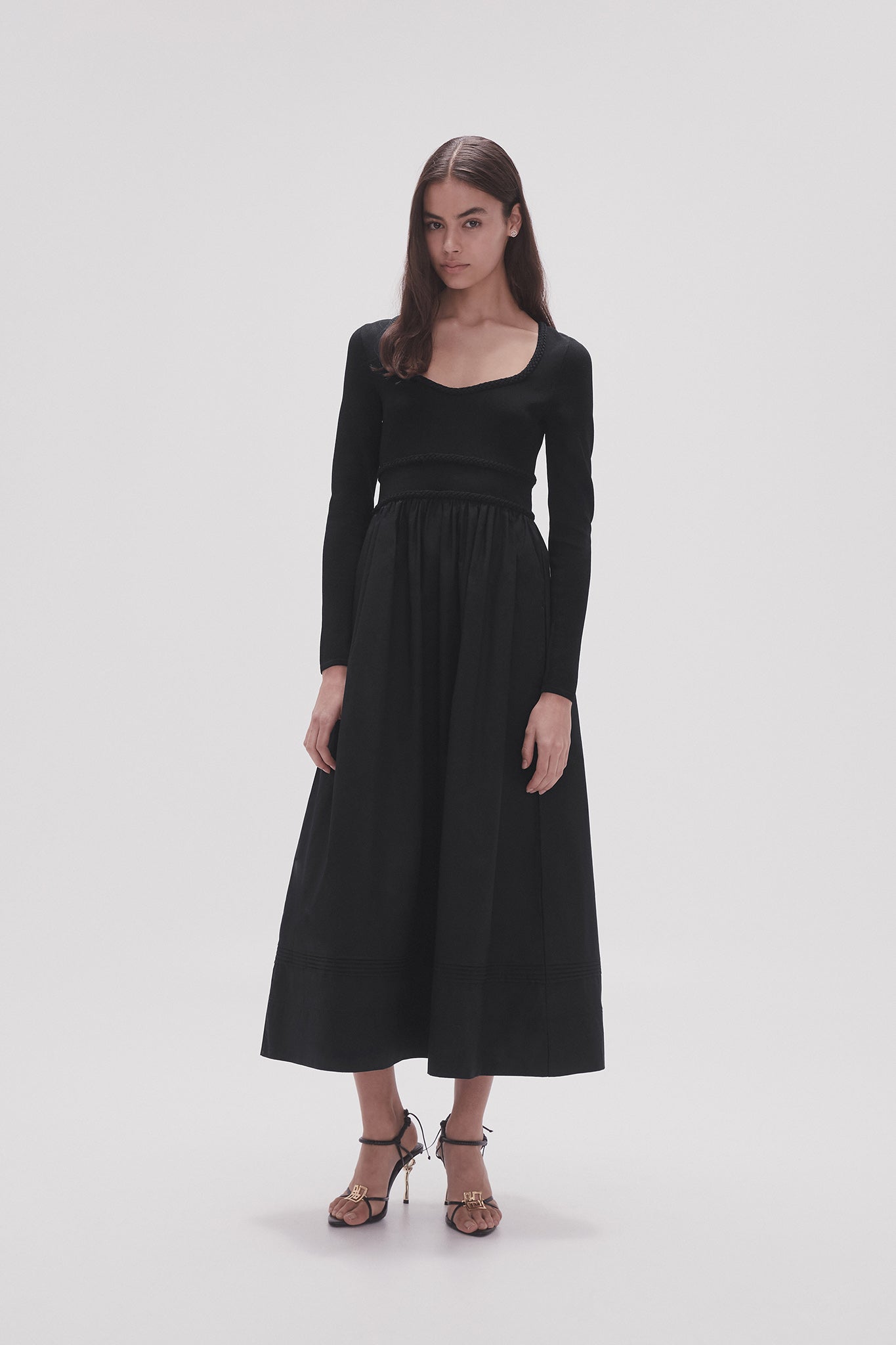 Audrey Knit Midi Dress | Black | Aje – Aje World