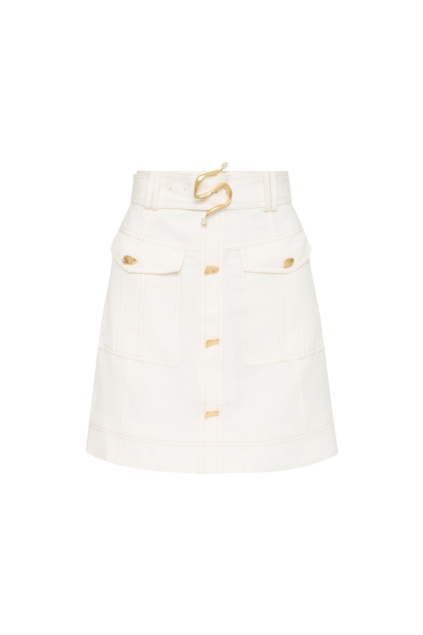 Talia Pearl Studded Mini Skirt